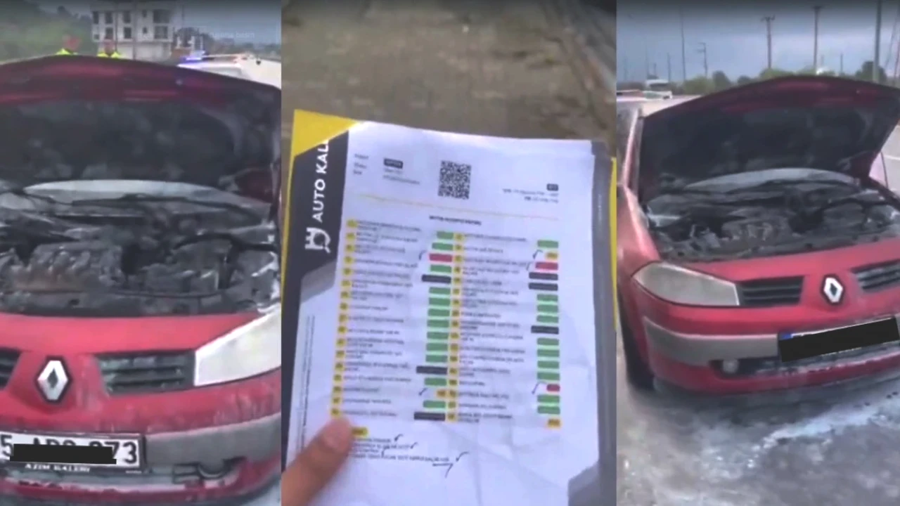 İkinci El Araç Sahibi Şokta! Ekspertiz Raporu Sonrası 20 Dakikada Alev Alan Araç